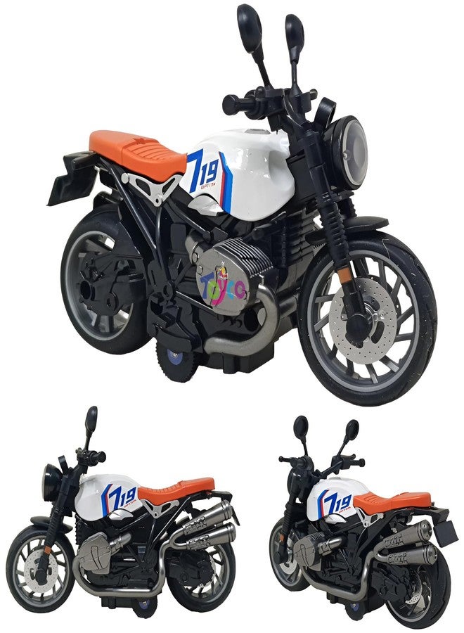 toyco® Diecast Motorcycle Toy Bike for Kids | 1:14 Scale Alloy Miniature Model | Pull Back Action, Realistic Replica, Durable Metal & Plastic | Gift for Boys & Girls Age 3+ (Multicolor) (719) - Image 1